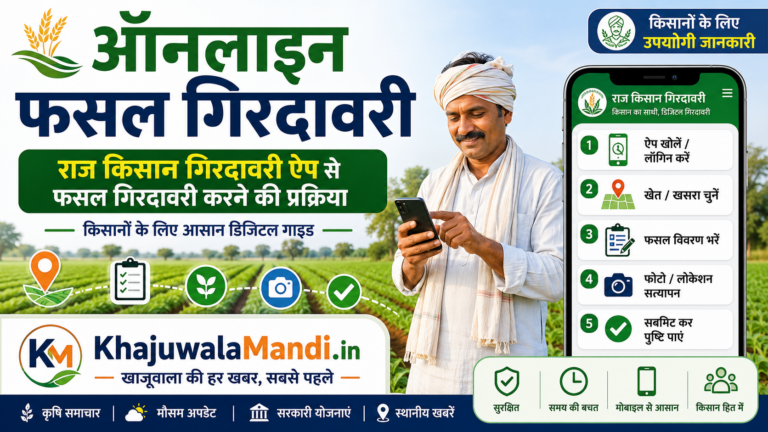 राज किसान गिरदावरी ऐप से ऑनलाइन फसल गिरदावरी