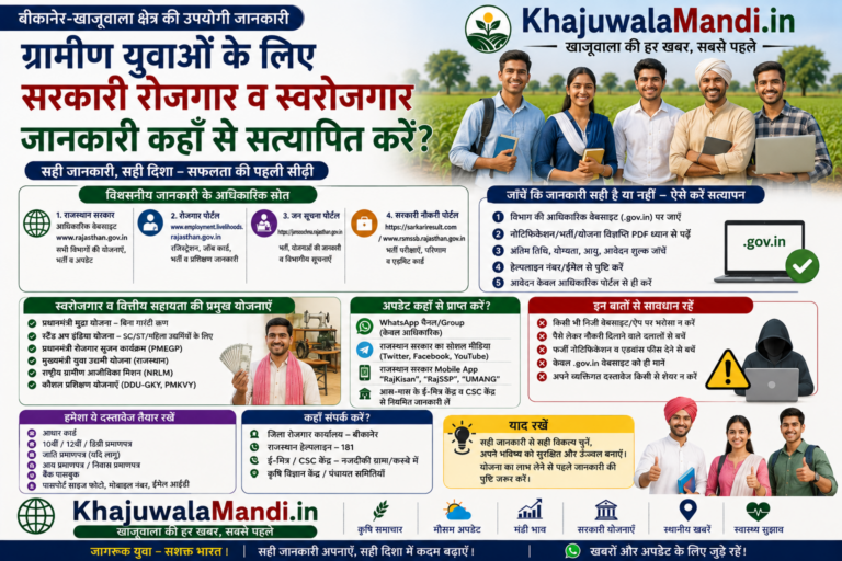 ग्रामीण युवाओं के लिए सरकारी रोजगार और स्वरोजगार जानकारी के आधिकारिक स्रोत