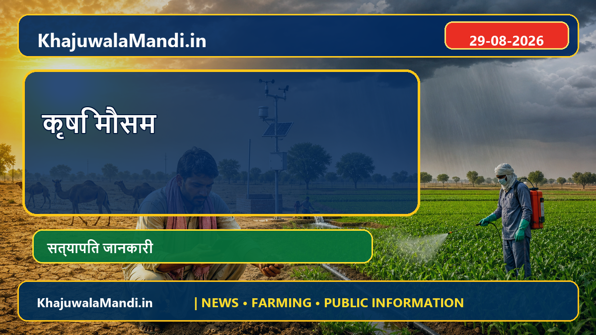 खाजूवाला के किसानों के लिए मौसम चेकलिस्ट: स्प्रे, सिंचाई और कटाई से पहले चार जरूरी जाँच