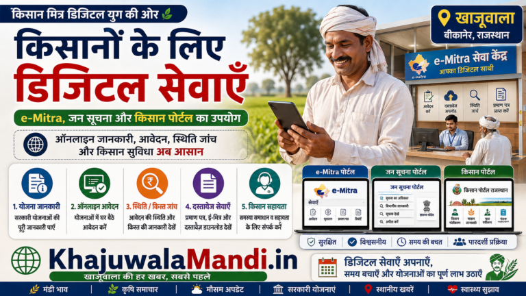 किसानों के लिए e-Mitra, जन सूचना और डिजिटल सेवाओं की जानकारी