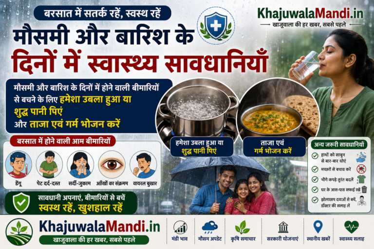 बारिश के दिनों में स्वास्थ्य सावधानियाँ और सुरक्षित पानी की सलाह