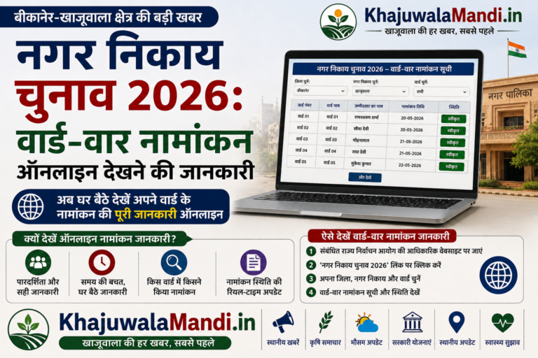 नगर निकाय चुनाव 2026 में वार्ड‑वार नामांकन जानकारी ऑनलाइन देखने की जानकारी