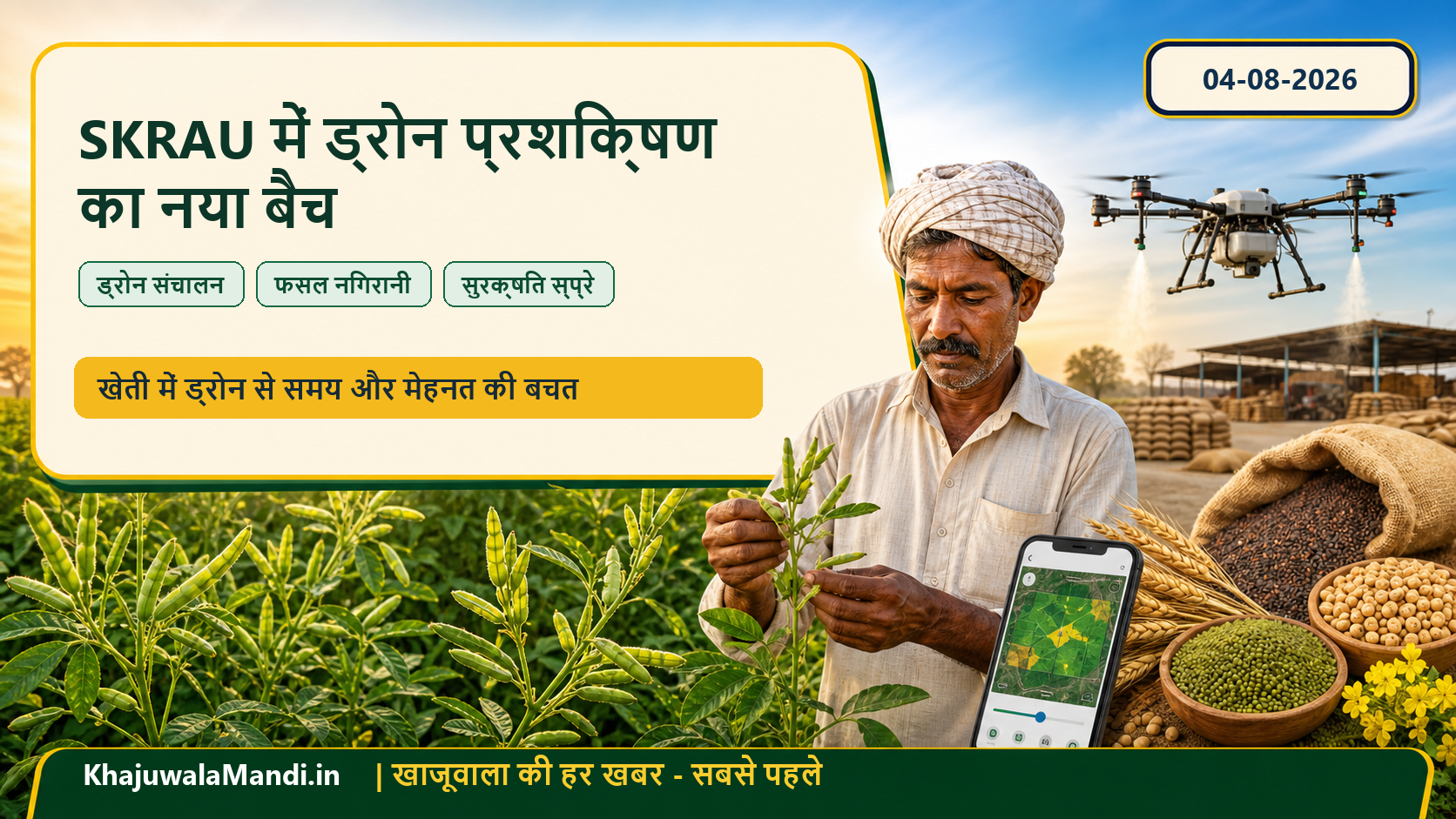 SKRAU बीकानेर में ड्रोन प्रशिक्षण का नया बैच, खेती में किसानों को मिल सकते हैं ये लाभ