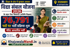 विद्या संबल योजना 2026 में गेस्ट फैकल्टी भर्ती की जानकारी